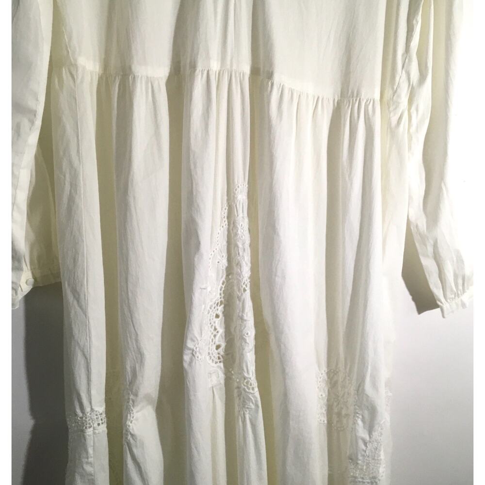 Johnny Was Baraz Midi Women's Size Small White Embroidered Eyelet Detail Boho - Picture 6 of 9